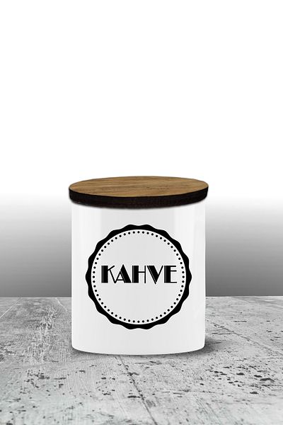 yeditepe hayat Coffee Coffee Storage Container - Ceramic Storage Container - Spice Rack - 300ml Storage Container