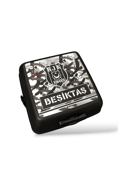 Beşiktaş Licensed Four Compartment Two Tier Lunch Box with Logo 23357