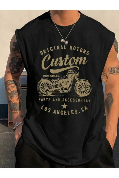 cc collection Original Motors Printed Sleeveless T-Shirt for Men with Comfort...