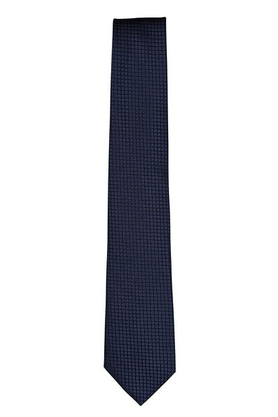 1001 Kravat 7 cm Wide Navy Blue Patterned Thin Tie