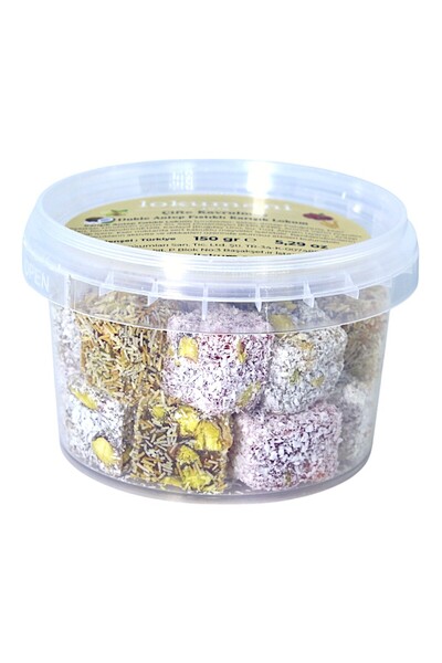 lokumani حلقوم تركي مشكل محمص ومزدوج مع الفستق 150 جرام