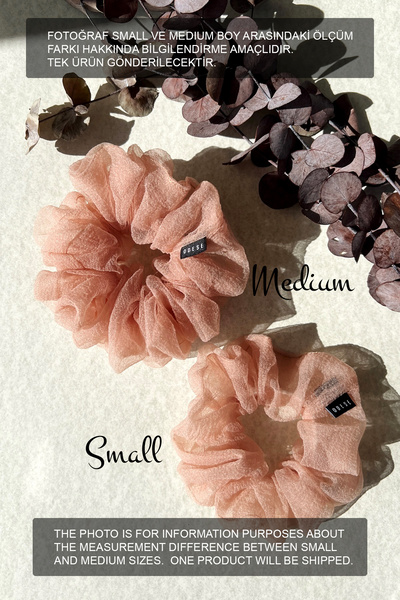 ODESE DESIGN El Yapımı Organze Scrunchie Saç Tokası Medium Boy
