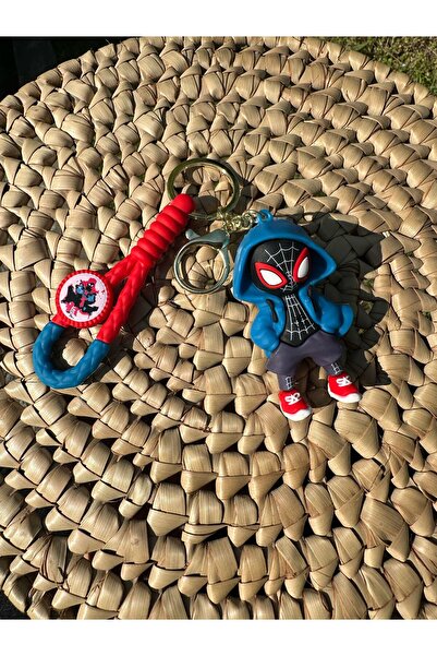 Tudivanyu Aksesuar قطعة واحدة من سلسلة مفاتيح سبايدرمان ثلاثية الأبعاد من الس...