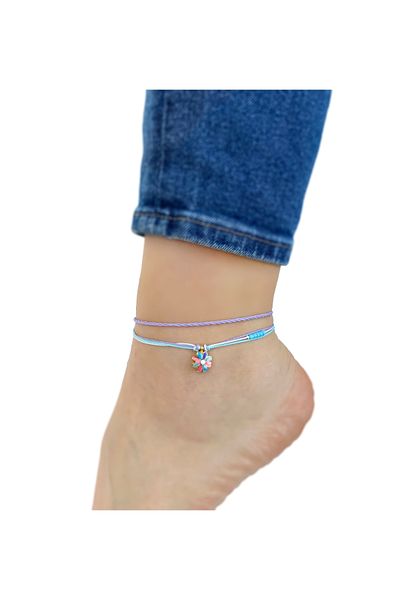 Atölye Merdiven 2-Piece Lucky Clover Unisex Rope Anklet Combination