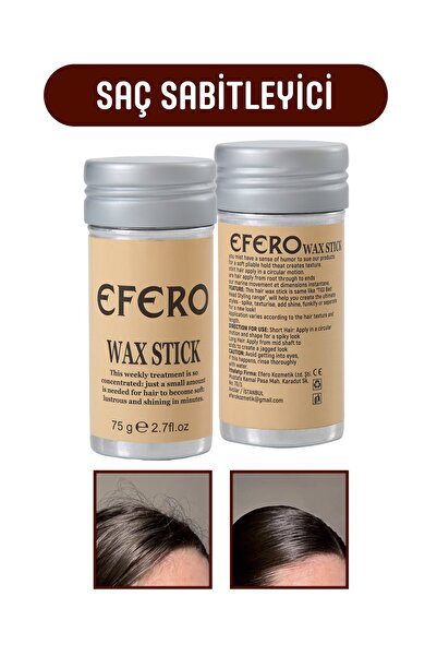 efero Hair Wax Stick 75gr - Saç Sabitleyici Şekillendirici Stick Wax