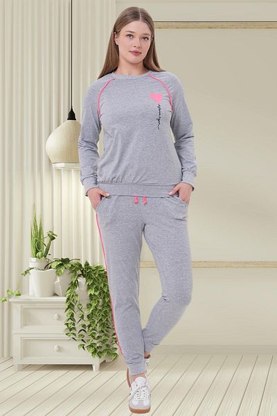 Mecit Pijama Σετ γυναικείες πιτζάμες Mecit 6200 Grey Sports