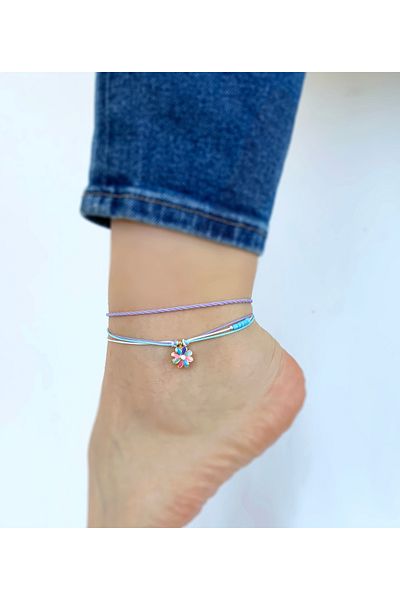 Atölye Merdiven 2-Piece Lucky Clover Unisex Rope Anklet Combination