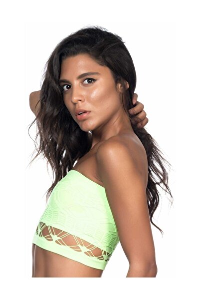 inkasole Πράσινο Mi Emay 4050 Double Örgü Toparlayıcı Straplez Büстιέр