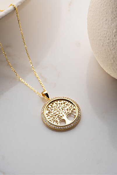 Silvano Jewelry 925 Ayar Gümüş Bereket Şans Hayat Ağacı Kolye