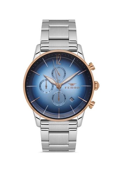 FERRO Silver Steel Band Men's Wrist Watch Fm31039A-E3