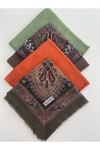 poloist 4 Adet Karışık Desenli Tülbent Yazma