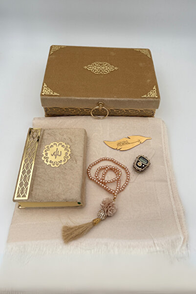 Uğurlu Hac Set de genți cadou din catifea cu accesorii din fier