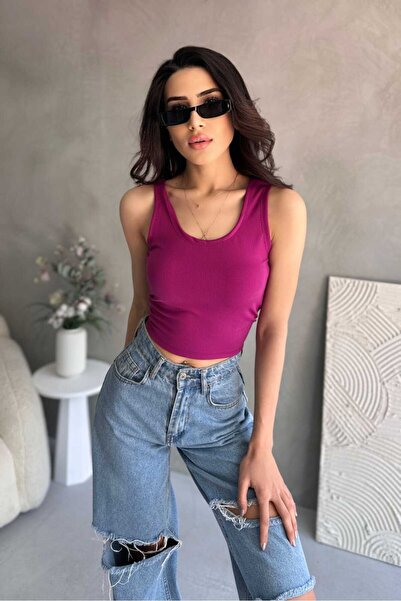 ABABEY crop fitilli ön arka kare yaka
