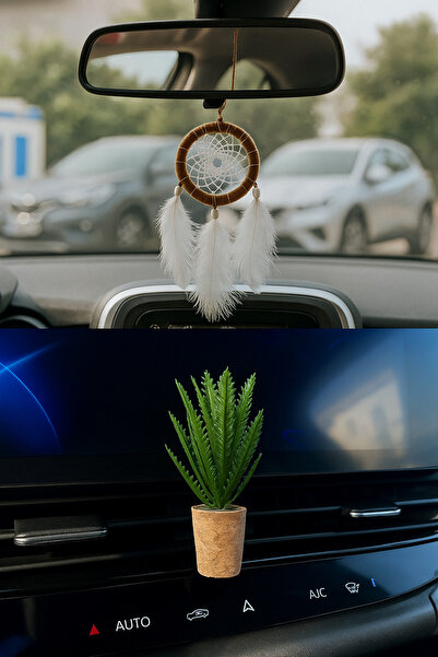 Mi-ÇA HOME مجموعة الزينة والروائح الداخلية للسيارة: مصيدة الأحلام من الجوت ال...