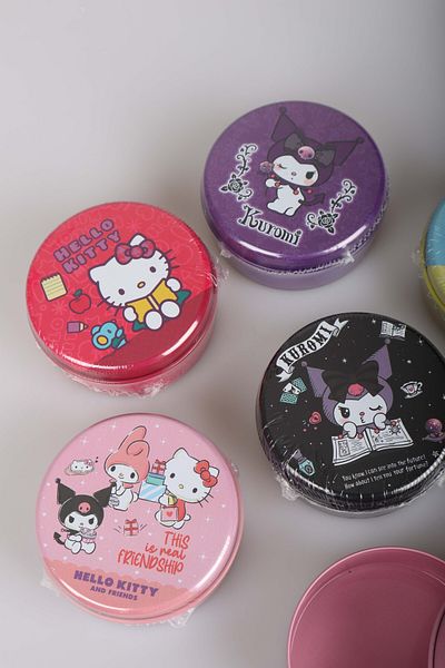 kuromi Dekomus Licensed New Season 2-Piece Mini Metal Storage Box/Organizer