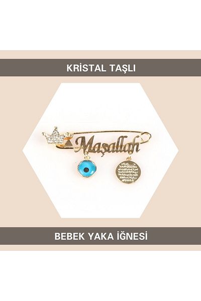 Sahi Aksesuar دبوس طية صدر السترة مكتوب عليه عين الشر مطرز ما شاء الله Tybkı006