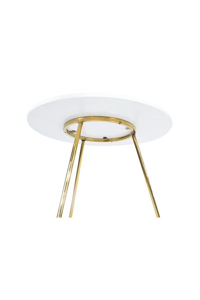 SAHABA Round white steel table 2308
