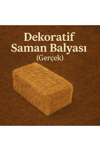 KÜTÜKhouse Saman Balyası Dekoratif (Gerçek) 100x35 cm