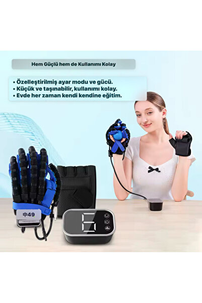 Store Sağ El M Beden - El Rehabilitasyon Robotu - Parmak Egzersiz | Fizik Tedavi Destekli Akıllı Eldiven