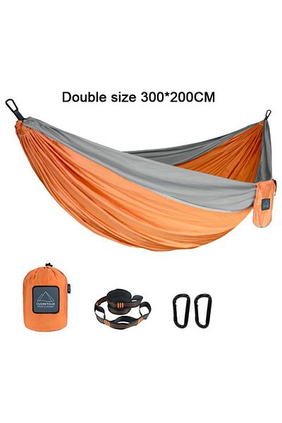 Choice Double Orange Grey Portable Nylon Parachute Fabric Single And Double Size Outdoor Camping Hiking Gar