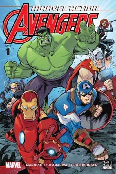 Marmara Çizgi Yayınları Marvel Action Avengers (1-12) Çizgi Roman | Spider-man Mini Kartpostal Ve Çizgi Roman Ayraç