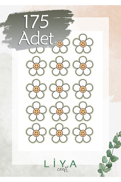 LiyaCraft Daisy Round Flower Set 175 Pieces (3 cm)