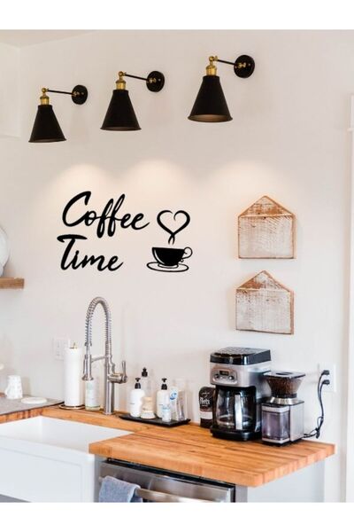 Diji Wood Kahve Köşesi 'Coffee Time' Ahşap Duvar Yazısı