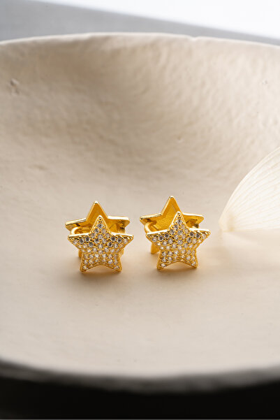 Silvano Jewelry 925 Ayar Gümüş Taşlı Yıldız Küpe