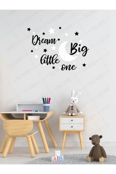 Diji Wood Dream Big Little One Ahşap Duvar Dekoru