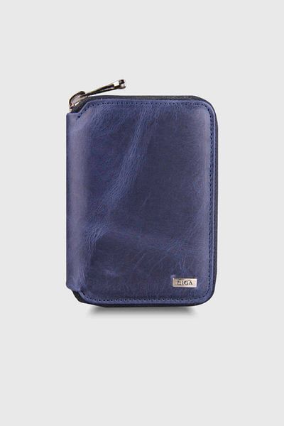 DİGA 796 Dg.24 Dark Blue Mini Real Leather Crazy Crazy Wallet
