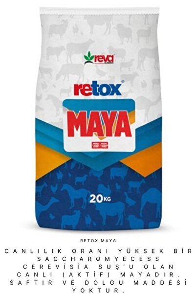 REVA Retox Maya (3*10-6) Hayvan İştah Açıcı ve Verim Artırıcı Yem Katkı 20 Kg Torba