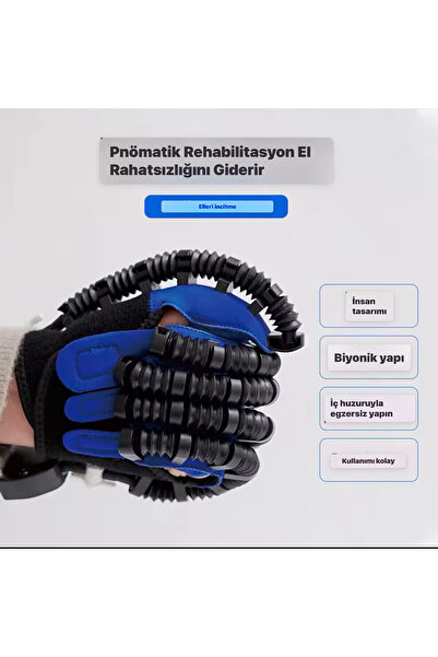 Store Sol El S Beden - El Rehabilitasyon Robotu - Parmak Egzersiz | Fizik Tedavi Destekli Akıllı Eldiven