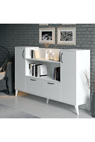 Boyut Mobilya Viven 4 Kapaklı, Dekoratif Kitaplık, Konsol