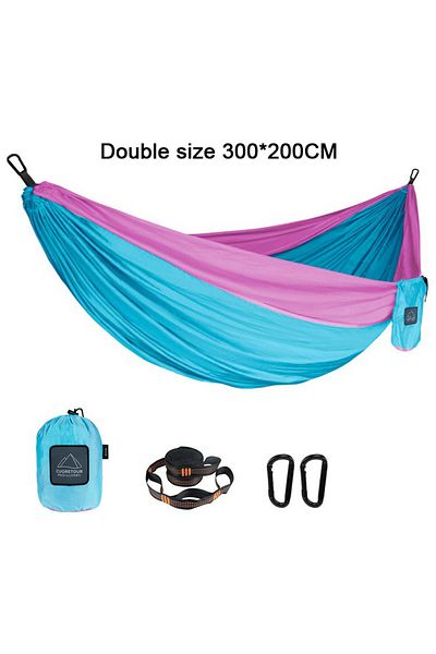 Choice Double Blue Pink Portable Nylon Parachute Fabric Single And Double Size Outdoor Camping Hiking Garde