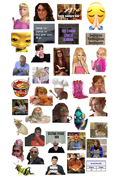 BK Design Komik Sticker Telefon Laptop Notebook Tablet Defter Matara Stiker Etiket ST1212