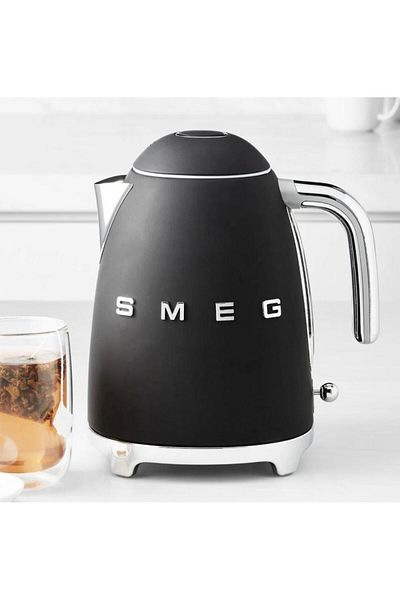 SMEG 50's Style Retro Matte Black Kettle Klf03Blmeu
