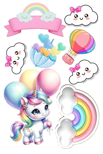 Buki'nin Atölyesi Autocolant Unicorn Telefon Laptop Notebook Tabletă Caiet St...