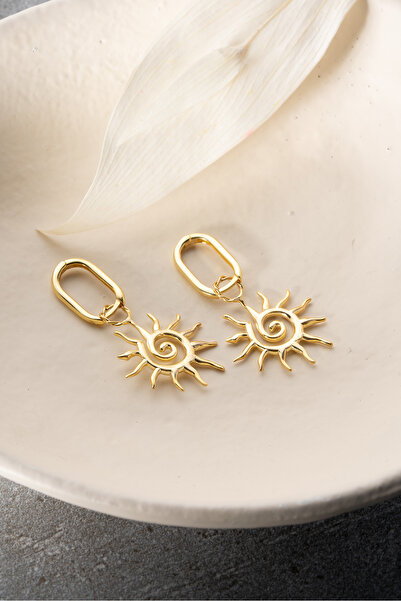 Silvano Jewelry 925 Ayar Gümüş Güneş Küpe