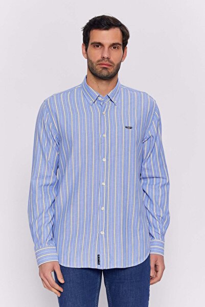 Galvanni Erkek Sax Gömlek - DERRONTAS SAX MULTI STRIPED