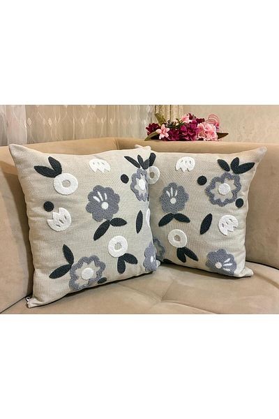 Mustgross 2 Pieces 43X43Cm Decorative Linen Throw Pillow Case