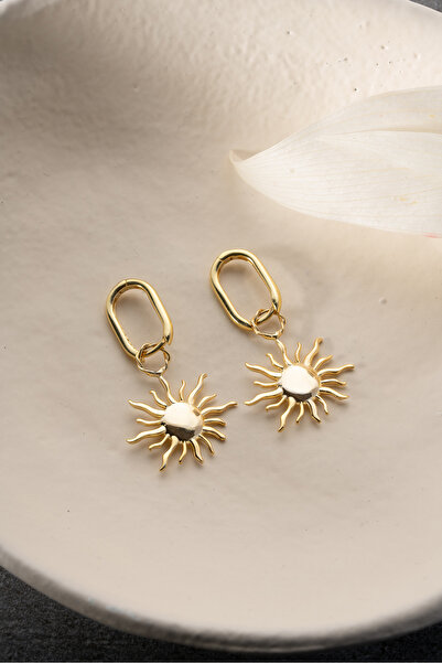 Silvano Jewelry 925 Ayar Gümüş Güneş Küpe