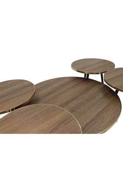 SAHABA 4 x 1 Table Set Brown 2297