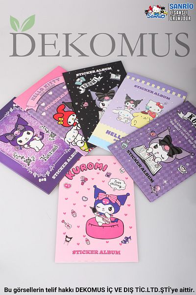 kuromi Dekomus مرخص للموسم الجديد Best Friends "مفردة"، hello Kıtty، مجموعة ملصقات سينامورول