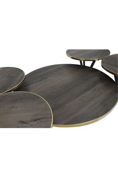 SAHABA 4 x 1 Table Set Dark Brown 2301
