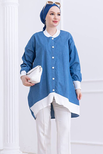 Bold Grup Γυναικείο τζιν πουκάμισο τυπικού μεγέθους