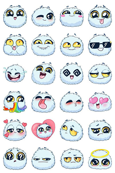 Buki'nin Atölyesi Autocolant Emoji Telefon Laptop Notebook Tabletă Caiet Stic...