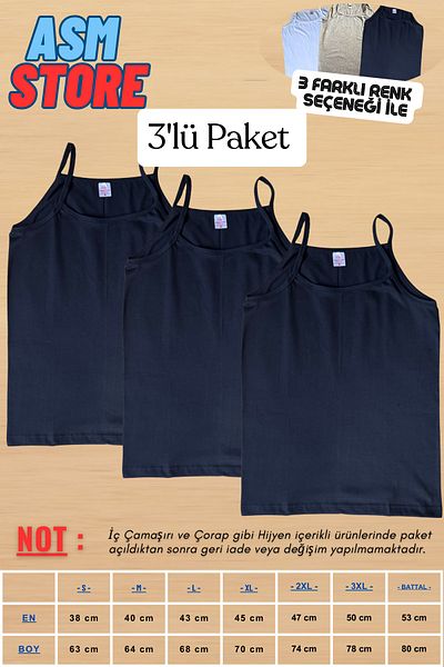 Akpınar Extra Comfort 3 Pack Women's Cotton Undershirts - Choice of Combo and Solid Colors (White/Grey/Black)