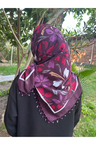 Sümeyye çeyiz El emeği kenarı boncuklu yazma tülbent yemeni çeyizlik hediyelik