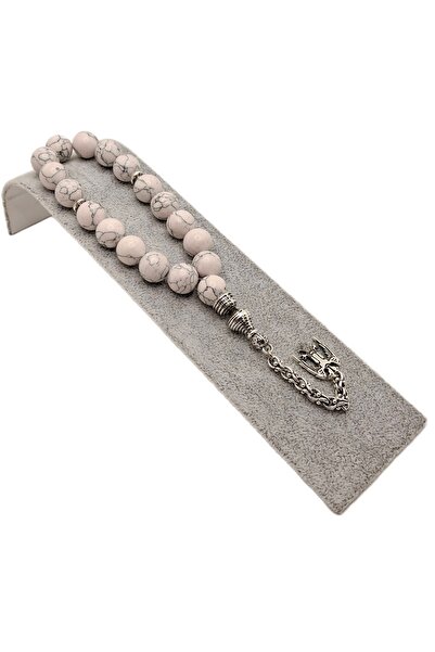 Han Ticarethane Talisman Efe din piatră naturală havlit alb, cu tăietură sferică