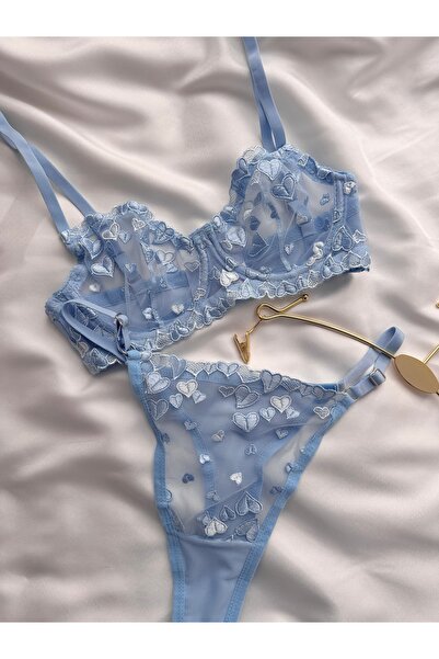 EDLİNGERİE Blue Gemma Blue Bralet Set